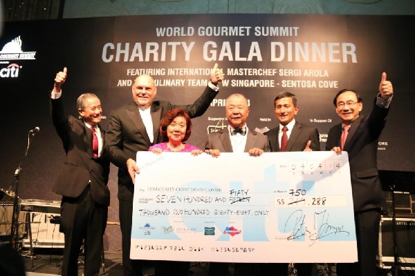 World Gourmet Summit Charity Dinner Raises S$750, 288