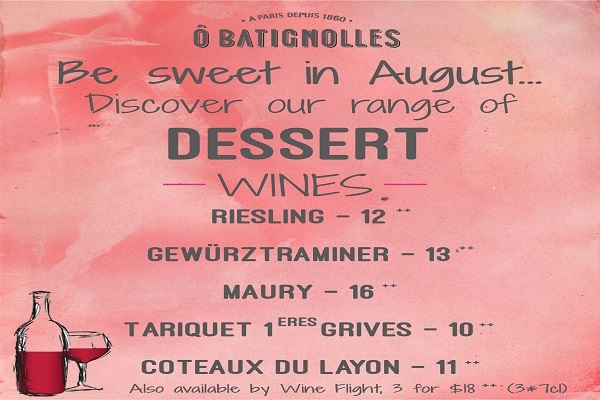 Dessert Wines Promotion