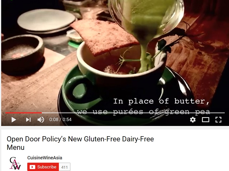 Open Door Policy Presents Gluten-Free Dairy-Free Menu