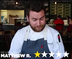 The looks on their faces! Chefs recorded reading negative reviews on their restaurants