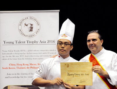 Student Kenny Chong Crowned Winner In The Singapore Leg Of The 9th Edition Of Disciples Escoffier Young Talent Trophy