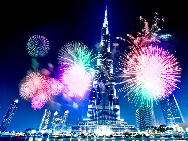 Dubai brightens up the world with dazzling New Year's Eve fireworks show