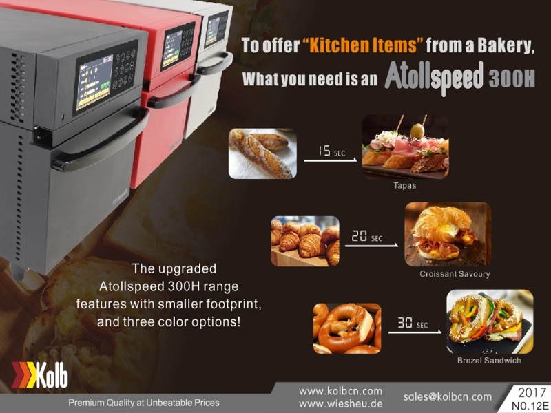 Kolb’s Atollspeed 300H helps you offer kitchen items from a bakery