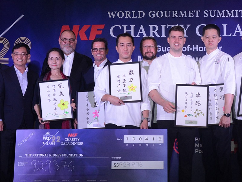 World Gourmet Summit – NKF Charity Gala Dinner Raises S$929,376