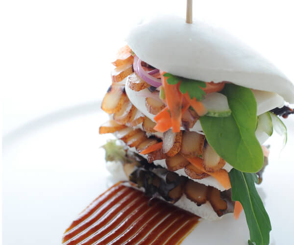 Waxed Pork Belly Buns with Pickled Winter Vegetables