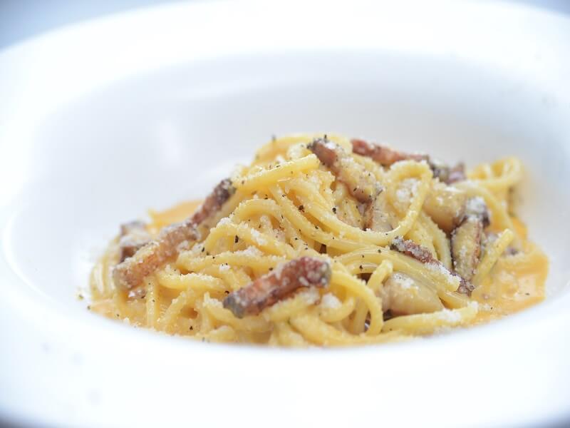 Carbonara with house-cured pancetta